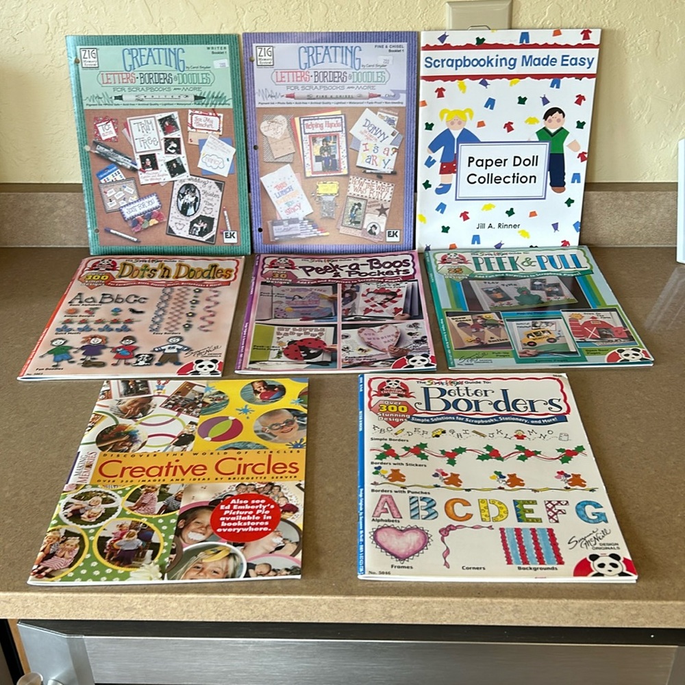 8 Scrapbooking & Creative Lettering Books